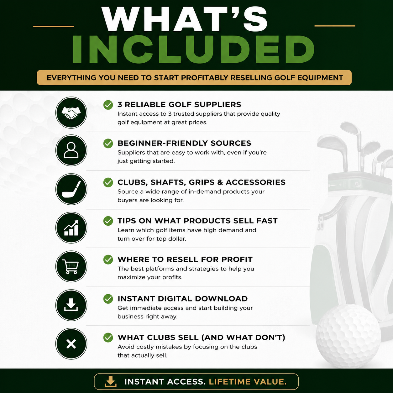 The Beginner Golf Reselling Guide - Includes 3 Suppliers - System Breakdown for Profit